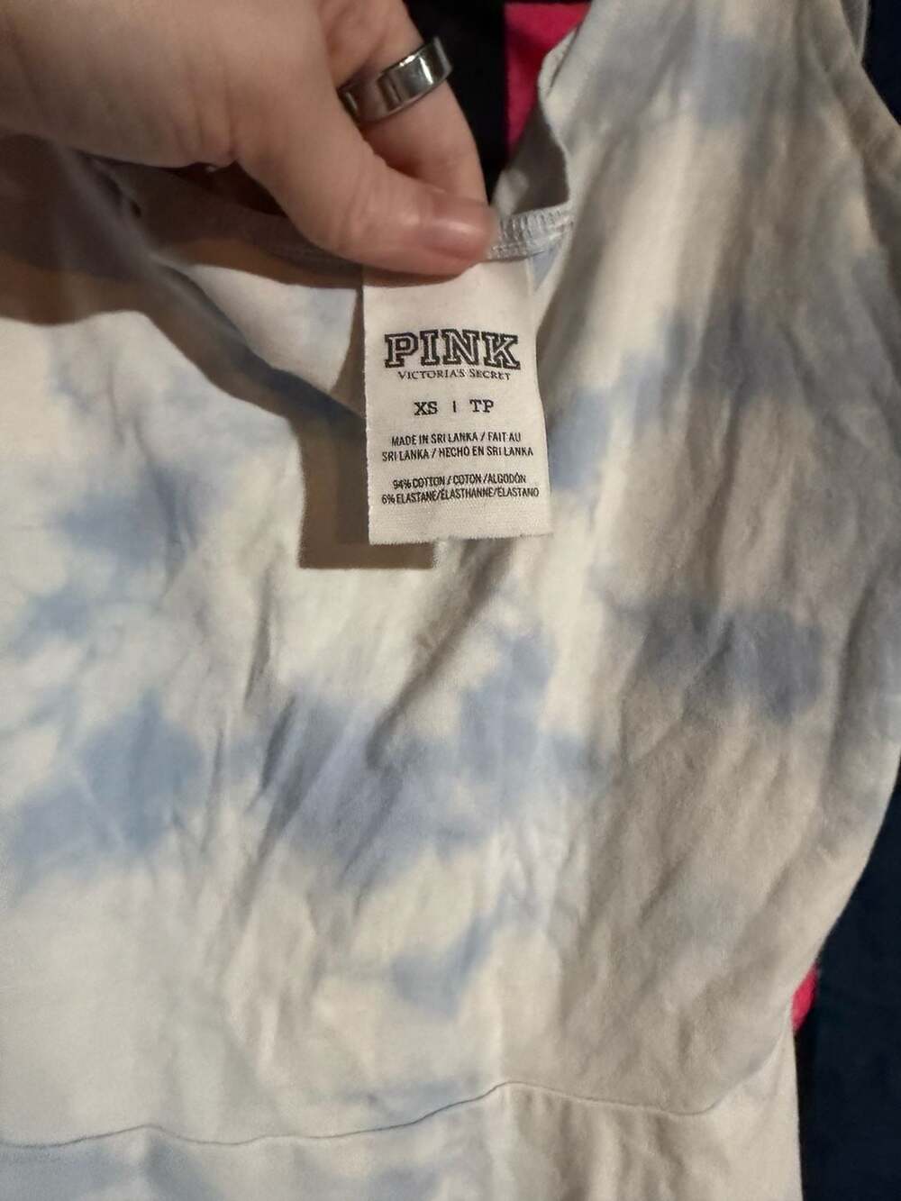 PINK Victoria's Secret Light Blue Tie Dye Fit and Flare Mini Dress - Picture 4 of 4